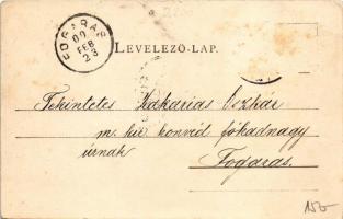 1900 Segesvár, Schässburg, Sighisoara; Ansicht von der Sommerrestauration des Hotel Stern / látkép a...