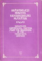 Századeleji magyar kereskedelmi plakátok. Benne 31 db színes reprodukcióval, közte Basilides Sándor, Bér Dezső, Bortnyik Sándor, Bottlik József, Faragó Géza, Földes Imre, [Gönczi]-Gebhardt Tibor, Kiss Ernő, Pál György, Perlmutter Izsák, Sárossy Endre, Somorjai László munkáival. Bp., 1979, IPV. Kiadói papírmappa, borító hátoldalán felületi sérülésekkel, egy tábla szélén kisebb gyűrődésekkel. 34x24 cm.