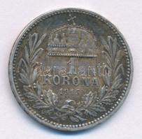 1915KB 1K Ag "Ferenc József" T:XF patina Adamo K5.1