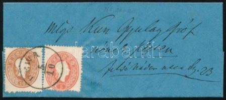 1861 5kr és 10kr levélen "DÉVA" - Pest