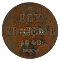 1848. 1kr Cu T:XF ph., patina Adamo B1