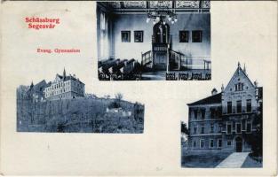 1917 Segesvár, Schässburg, Sighisoara; Evangélikus gimnázium, belső. W. Nagy kiadása / Lutheran grammar school, interior (EK)