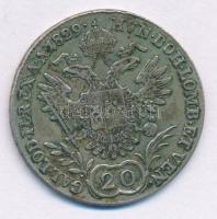 Ausztria 1829A 20kr Ag "I. Ferenc" T:VF patina Austria 1829A 20 Kreuzer Ag "Franz I" C:VF patina Krause KM#2145