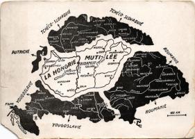 La Hongrie mutilée / A megcsonkított Magyarország. Kiadja a Magyar Nemzeti Szövetség / Hungarian irredenta propaganda, Trianon (EM)