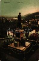 1908 Segesvár, Schässburg, Sighisoara; Petőfi szobor. Zeidner H. kiadása / monument (EK)