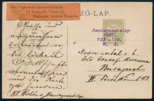 1907 Képeslap "Bendegusztelep" speciális bélyegzéssel
