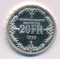 Svájc 1999B 20Fr Ag "A Postaszolgálat 150. évfordulója" T:UNC,AU Switzerland 1999B 20 Francs Ag "150th Anniversary Swiss Postal Service" C:UNC,AU Krause KM#85