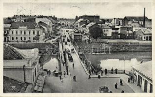 Ungvár bridge with restaurant and Masarykov square