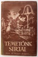 [Czapik Gyula:] Egy öreg pap: Temetőnk sírjai. Bp.,1939.,Korda Rt.,(Europa-ny.), 3-168 p. Kiadói papírkötés, foltos, a gerinc kissé elvált a borítótól. Ritka!  Czapik Gyula (1887-1956) veszprémi püspök, majd egri érsek, nyomdász. Egy ideig a Korda kiadó igazgatója is volt. De volt szerkesztő, káplán, teológiai tanár, tanulmányi felügyelő, egyházmegyei ügyész, rövid ideig Horthy Miklós gyermekeinek nevelője is. 1939-ben veszprémi püspök lett, majd 1943-től egri érsek. 1943 és 1944 között apostoli kormányzóként irányította a veszprémi egyházmegyét is Az iskolák államosítása után 1948. szeptember 21. és október 2. között Rómában tárgyalt. Az 1950/34. törvény erejű rendelet kiadása után szorgalmazta 5-6000 nővér és 100-150 szerzetes szociális otthoni elhelyezését. Részt vett az állam és az egyház viszonyát rendezni kívánó tárgyalásokon és a nemzetközi békemozgalmakban. 1951 és 1956 között a Magyar Katolikus Püspöki Kar elnöke, 1943 és 1956 között az Actio Catholica ügyvezető elnöke. A személyi kultusz éveiben a körülményekhez alkalmazkodva vezette a magyar katolikus egyház ügyeit. Az egri főszékesegyházban nyugszik.  Részlet a könyvből: "Először is be kell mutatkoznom az igen tisztelt Olvasóknak. Mégpedig úgy kell bemutatkoznom, hogy elképzeljenek, de reám ne ismerjenek. Azok a történetek ugyanis, amelyeket az elkövetkező tárcákban elbeszélek majd, nem az én szerény személyemről szólnak, hanem azokról a híveimről, akiket hosszú évtizedek alatt sírjukhoz kísértem. Az én személyem tehát nem fontos itt. Ámde az udvariasság azt követeli, hogy aki szóba kezd, bocsássa elöljáróba, hogy ki ő és hol van a hazája. Ezért írok sorozatom bekezdőjében magamról. Először is tessék tudomásul venni igen tisztelt Olvasóim, hogy plébános vagyok. Hogy mikép lettem azzá annak sora van. Hét éve káptalankodtam már egy nagyközségben, amikor bajba kerültem. Jobbanmondva, belekeveredtem a "politikai tevékenységbe", mint a fakanál a moslékba. Mert bizony a politika már akkor is olyanfélén volt tiszta, mint ahogy tiszta eledel a moslék. Rövidre fogva a dolgot: választás volt a plébániánkon és én az Istóczy-párti antiszemita jelölt mellé állottam. Ez a párt jó 40 év előtt igen népszerű volt."