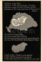 Hiszekegy. A Magyar Nemzeti Szövetség kiadása / Hungarian irredenta propaganda, Credo, Treaty of Trianon