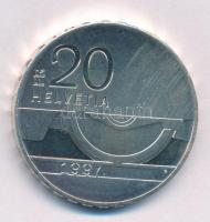 Svájc 1997B 20Fr Ag "150 éves a Svájci Vasút" T:PP fo. Switzerland 1997B 20 Francs Ag "150 years of the Swiss Railways" C:PP spotted Krause KM#78