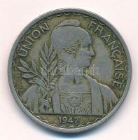 Francia Indokína 1947. 1P Cu-Ni T:XF,VF patina French Indo-China 1947. 1 Piastre Cu-Ni C:XF,VF patina