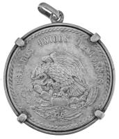 Mexikó 1947. 5P Ag fém foglalatban T:XF patina Mexico 1947. 5 Pesos Ag in metal frame C:XF patina Krause KM# 465