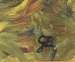 Göröcz Beáta (-): Rózsák, olaj, vászon, kartonon, jelzett. Fakeretben. 50x70 cm