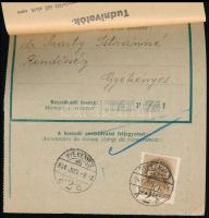 1941 Postai megbízási lap "BUDAPEST"