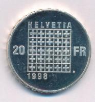 Svájc 1998B 20Fr Ag "200 éves a svájci köztársaság" T:PP fo. Switzerland 1998B 20 Francs Ag "200th Anniversary - Helvetian Republic" C:PP spotted Krause KM#80