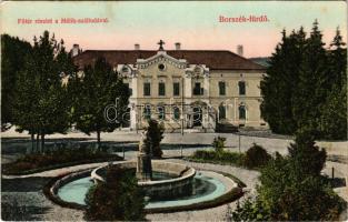 Borszék, Borsec; Főtéri részlet, Mélik szálloda. Divald Károly műintézete 1938-1908. / main square, hotel (fl)