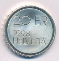 Svájc 1998B 20Fr Ag "C.F. Meyer halálának 100. évfordulója" T:PP fo. Switzerland 1998B 20 Francs Ag "100th years - Death of C.F. Meyer" C:UNC spotted Krause KM#84