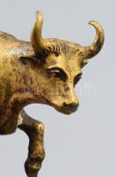 Bronz marha szobor, talpán illesztőpontokkal, 9x5,5 cm