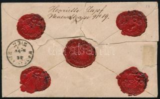 1871 15kr ajánlott levélen "PEST" - Wien