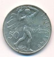 Csehszlovákia 1948. 50K Ag "Prágai felkelés harmadik évfordulója" T:AU Czechoslovakia 1948. 50 Korun Ag "Third anniversary of the Prague Uprising" C:AU Krause KM#25