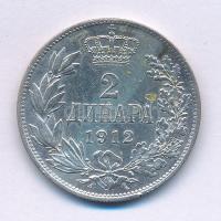 Szerbia 1912. 2D Ag "I. Péter" T:VF Serbia 1912. 2 Dinara Ag "Petar I" C:VF Krause KM#25