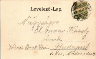 1904 Nagyvárad, Oradea; Szent László tér, piac, Takarékpénztár. Helyfi László kiadása / St. Ladislau...