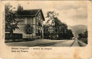 Teregova, Terregova; vasútállomás. Dominik Wegel kiadása / railway station (kopott sarkak / worn corners)