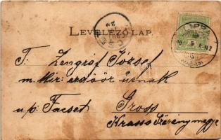 1907 Lippa, Lipova; Templom (Máriaradna), vasútállomás. Krivány György kiadása / Kirche, Station / c...