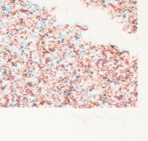 Olvashatatlan jelzéssel: Villanás (cím nélkül). Szitanyomat, papír. Számozott (5/30). Hajtásnyommal....