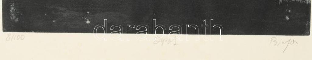 Olvashatatlan jelzéssel: Depot. Színes rézkarc, papír. Számozott (8/100). 23x32 cm