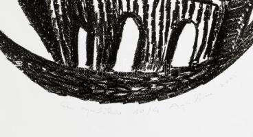 Olvashatatlan jelzéssel: Titokzatos formák (olvashatatlan címmel). Litográfia, papír. Számozott (10/...