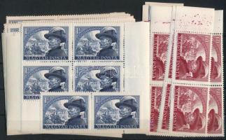 1950 Bem József 20 db 60f és 46 db 1Ft párokban és 4-es tömbökben