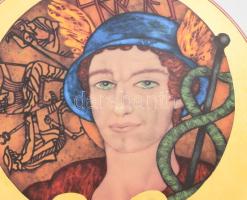 Hollóházi porcelán dísztál Faragó Miklós (1947- ) által tervezett: Klasszikus Jubileumi Kollekció - ...