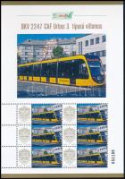 2025 BKV 2247 CAF Urbos 3 típusú villamos megszemélyesített hatos kisív dísztokban