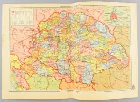 1942 Nagy-Magyarország politikai térképe / hegy- és vízrajzi térképe, kétoldalas, 1 : 2.500.000, M. Kir. Honvéd Térképészeti Intézet,szép állapotban , 29x43 cm