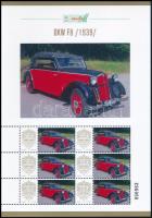 2025 DKW F8 /1939/ megszemélyesített hatos kisív dísztokban