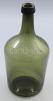 Zöld palack, hibátlan, m: 28 cm
