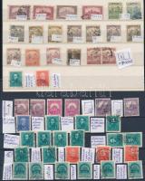 48 db 1945 előtti bélyeg lemez-, illetve nyomási hibákra beazonosítva 2 db stecklapon