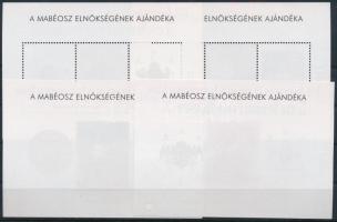 2013 XVII. Nemzetközi filatéliai és numizmatikai börze 4 db emlékív azonos sorszámmal