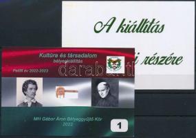 2023 Kultúra és társadalom bélyegkiállítás emlékívpár, 1-es sorszámmal. Ritka!