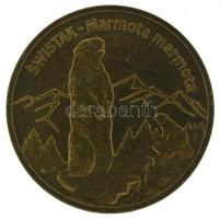 Lengyelország 2006. 2Zl sárgaréz "Mormota (Marmota marmota)" T:AU Poland 2006. 2 Zlotych Brass "Marmot (Marmota marmota)" C:AU Krause Y#534