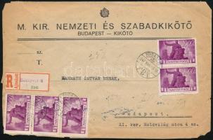 1946 (8. díjszabás) Budapest helyi ajánlott levél 26 db bélyeggel