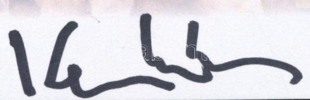 Kemény Dénes olimpiai bajnok vizilabdaedző aláírása képeslapon