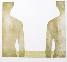 Augusztin Márta (1976): Víz-ember IV, 2000. Litográfia, papír, jelzett, művészpéldány EA. XI/III számozással. 29,5x33,5 cm