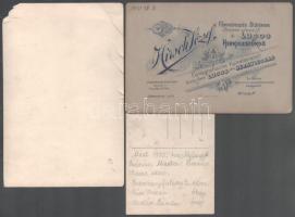 cca 1910-1935 Barczaújfalussy Egon alezredes fotói még hadnagy korából, 3 db fotó, közte: keményhátú...