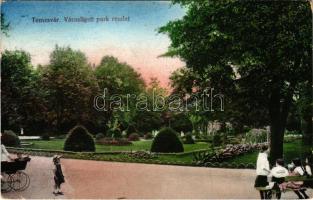 1915 Temesvár, Timisoara; Városligeti park részlet. G. Gy. Bpt. / park (EB)