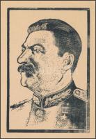 Pohárnok Zoltán (1905-1976): Sztálin. Klisé, papír, jelzés nélkül. 12x8 cm