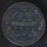 Ausztria/magyar verdejel 1762P 1Kr M.Theresia T:3 ph.