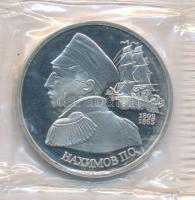 Oroszország 1992. 1R Cu-Ni "Pavel Sztyepanovics Nahimov admirális" lezárt fóliacsomagolásban T:PP Russia 1992. 1 Ruble Cu-Ni "Naval Commander P.S. Nakhimov" in sealed foil pack C:PP Krause Y#306
